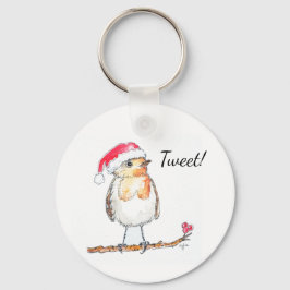 Christmas Robin Schlüsselanhänger
