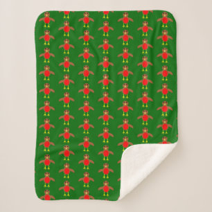 Christmas Robin Sherpa Blanket Sherpadecke