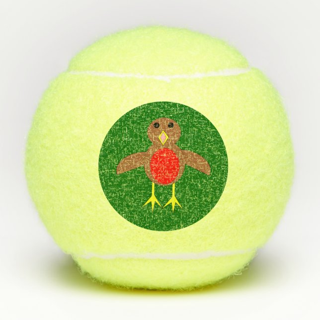 Christmas Robin Tennisbälle (Vorderseite)