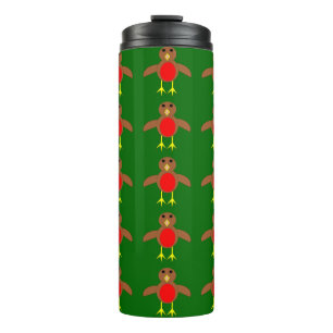 Christmas Robin Thermal Tumbler Thermosbecher