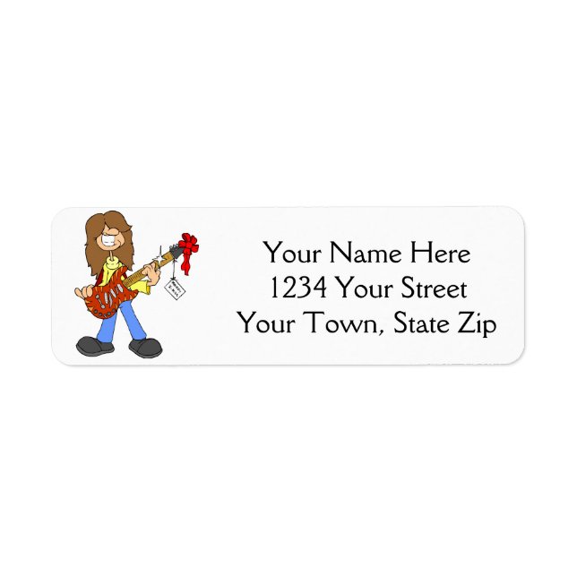 Christmas Rocker Typ Address Labels (Vorne)