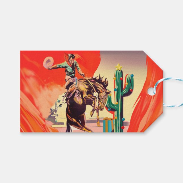 Christmas Rodeo Geschenkanhänger (Vorderseite (Horizontal))