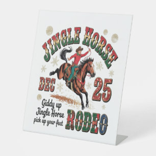 Christmas Rodeo Jingle Horse Sockelschild