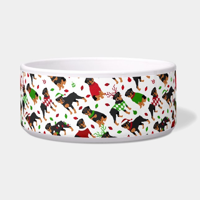 Christmas Rottweiler Bowl Napf (Vorderseite)