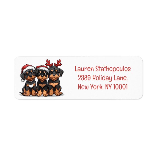 Christmas Rottweiler Dog Santa (Vorne)