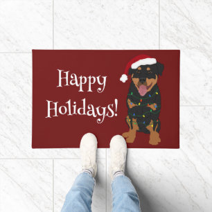 Christmas Rottweiler Fußmatte