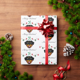 Christmas Rottweiler Geschenkpapier