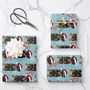 Christmas Rottweiler Geschenkpapier Set