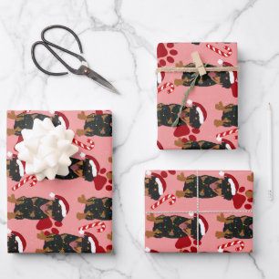 Christmas Rottweiler Geschenkpapier Set