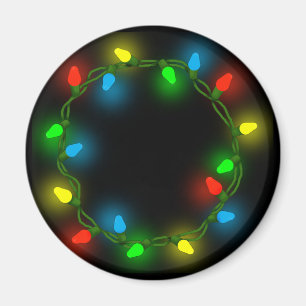 Christmas Round Lights Magnet