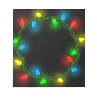 Christmas Round Lights Notizblock