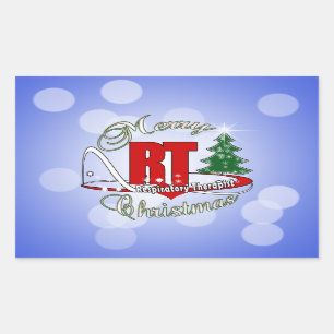 CHRISTMAS RT Atemtherapeut Rechteckiger Aufkleber