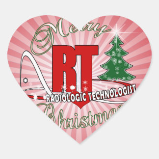 CHRISTMAS RT RADIOLOGIC TECHNOLOGIST Herz-Aufkleber