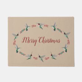 Christmas Ruby-throated Hummingbirds Fußmatte