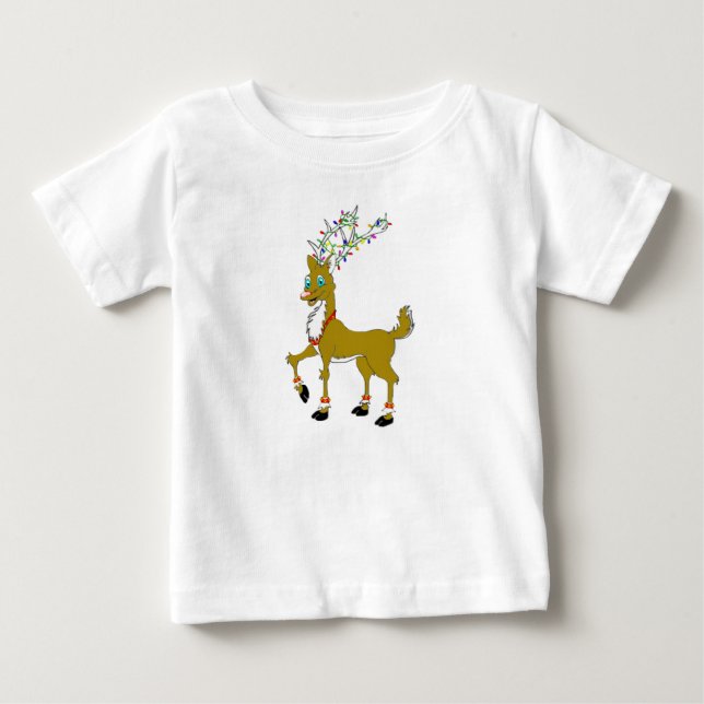 Christmas Ruddy Reindeer Baby T-shirt (Vorderseite)