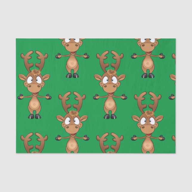 Christmas Rudolph Red Nose Reindeer Seidenpapier (Vorderseite)