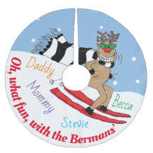 Christmas Rudolph Skiing