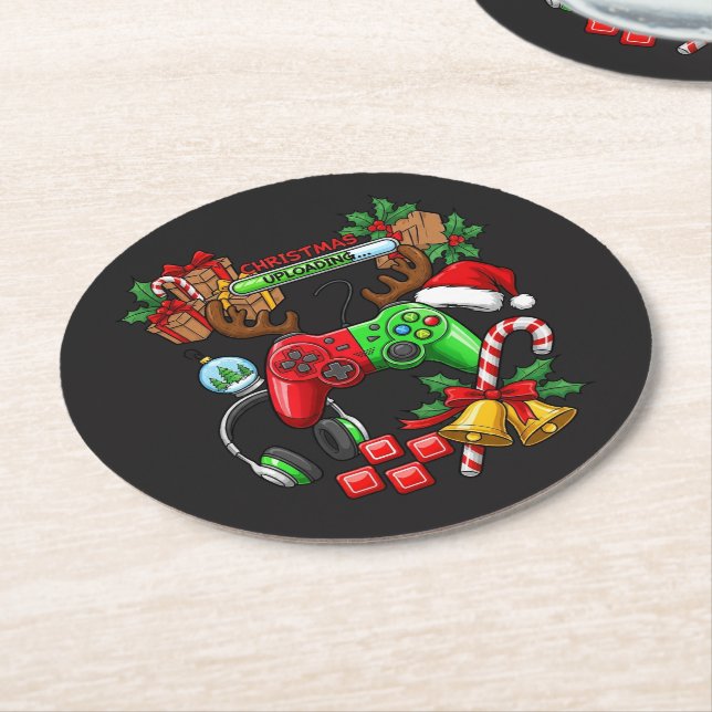 Christmas Runder Pappuntersetzer (Angewinkelt)