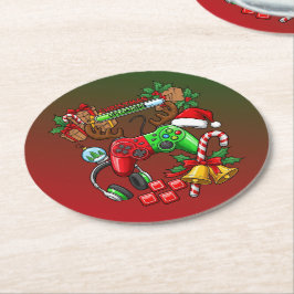 Christmas Runder Pappuntersetzer