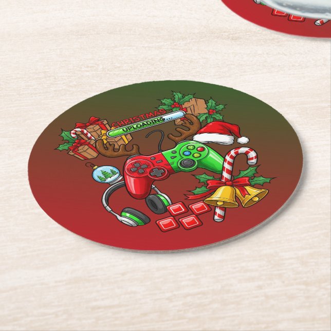 Christmas Runder Pappuntersetzer (Angewinkelt)