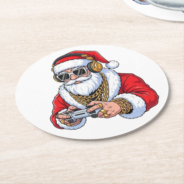 Christmas Runder Pappuntersetzer (Angewinkelt)