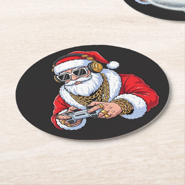 Christmas Runder Pappuntersetzer (Angewinkelt)