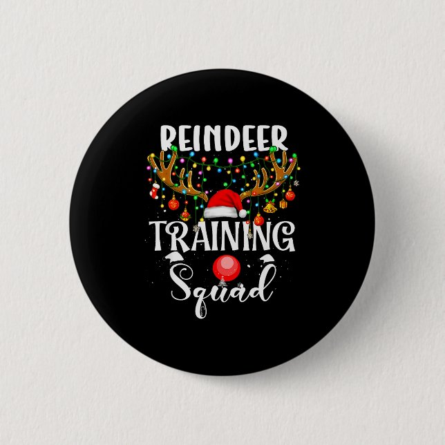 Christmas Running Reindeer Runner Training Squad T Button (Vorderseite)