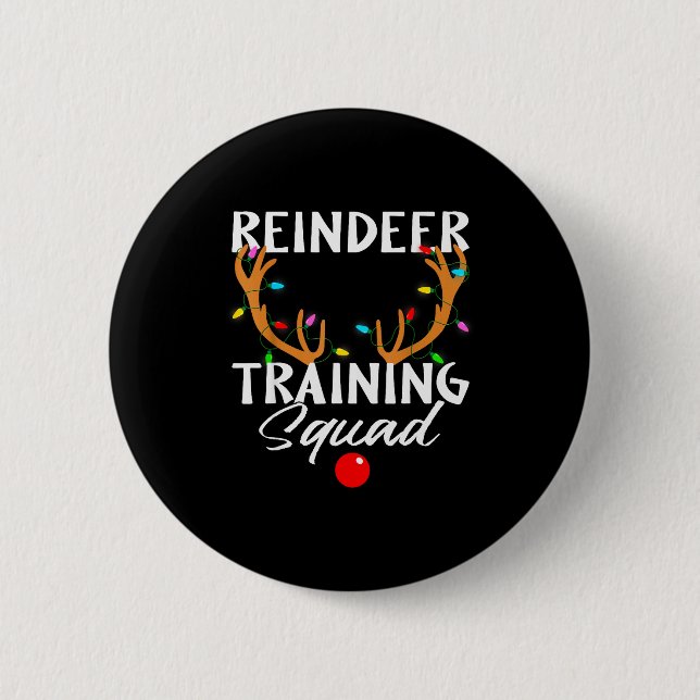 Christmas Running Reindeer Runner Training Squad T Button (Vorderseite)
