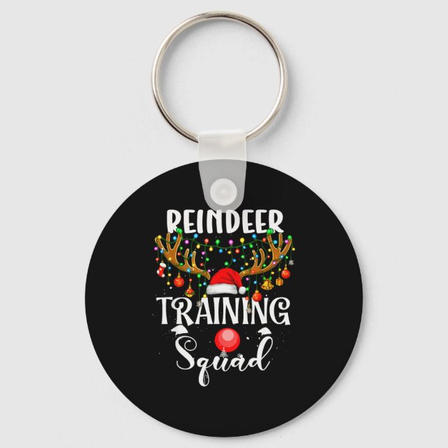 Christmas Running Reindeer Runner Training Squad T Schlüsselanhänger (Vorderseite)