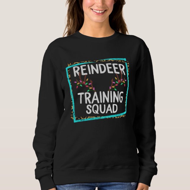 Christmas Running Reindeer Training Squad 5k Fun R Sweatshirt (Vorderseite)