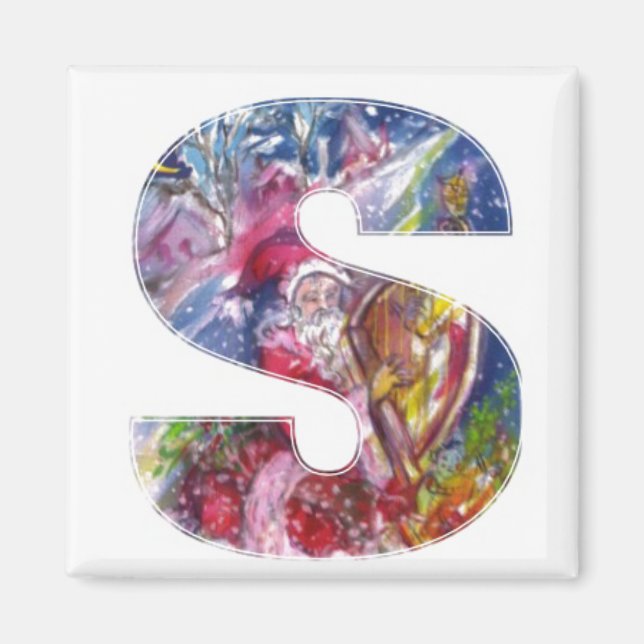 CHRISTMAS S LETTER / SANTA PLAYING HARP MAGNET (Vorne)