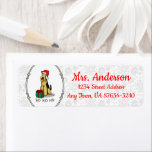 Christmas Santa Airedale Terrier HO HO Niedlich<br><div class="desc">Weihnachten Weihnachtsmann Airedale Terrier - Funny Airedale Cartoon Hund mit einer Weihnachtsmannmütze und ein Weihnachtsgeschenk. HO HO HO! Copyright © Angi Laframboise. Niedlicher Ferienhund züchtet Weihnachtsgeschenke für Hundefreunde.</div>