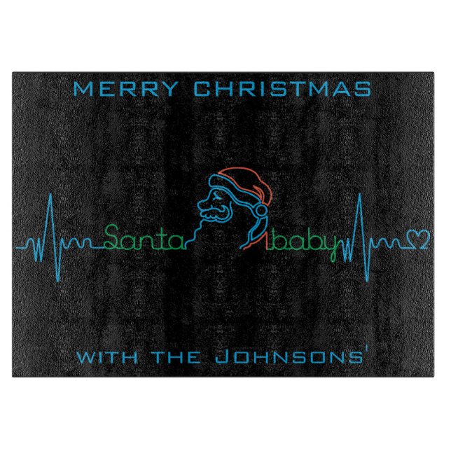 Christmas Santa Baby Schneidebrett (Vorderseite)