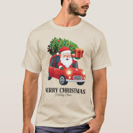 Christmas Santa Car Holiday Magic Design T-Shirt