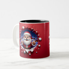 Christmas Santa Claus 3D Mugs Merry Christmas Mug Zweifarbige Tasse