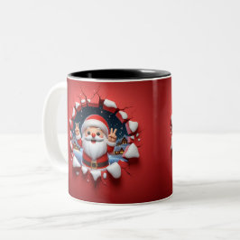 Christmas Santa Claus 3D Mugs Merry Christmas Mug Zweifarbige Tasse