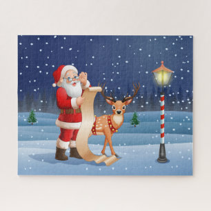 Christmas Santa Claus And Reindeer Holidays  