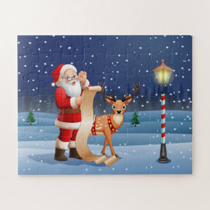 Christmas Santa Claus And Reindeer Holidays  