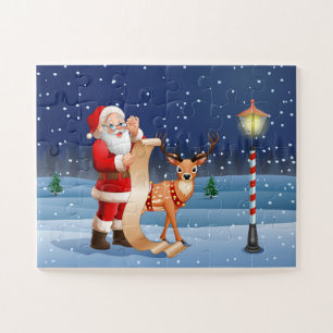 Christmas Santa Claus And Reindeer Holidays  