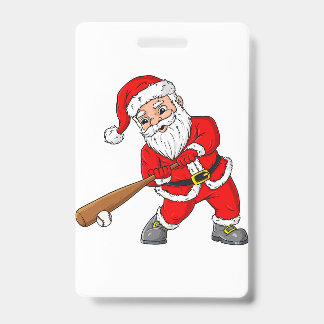 Christmas Santa Claus Baseball Pitcher Boys Kids T Ausweis