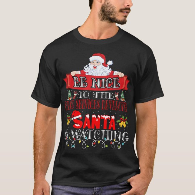 Christmas Santa Claus Cloud Services Developer  T-Shirt (Vorderseite)