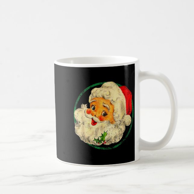 Christmas Santa Claus Face Old Fashioned Pajamas H Kaffeetasse (Rechts)