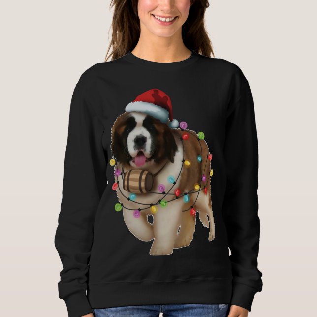 Christmas Santa Dog, St. Bernard, Saint Xmas, Dog Sweatshirt (Vorderseite)