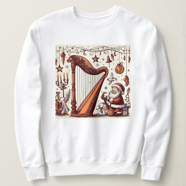 Christmas Santa Harp Sweatshirt (Design vorne)