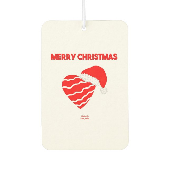 Christmas Santa Heart Air Freshener Autolufterfrischer (Vorderseite)