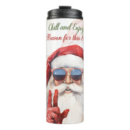 Christmas Santa Peace Sign Tumbler Thermosbecher