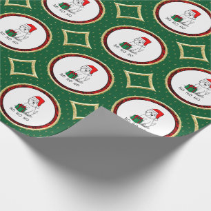 Christmas Santa West Highland White Terrier Westie Geschenkpapier
