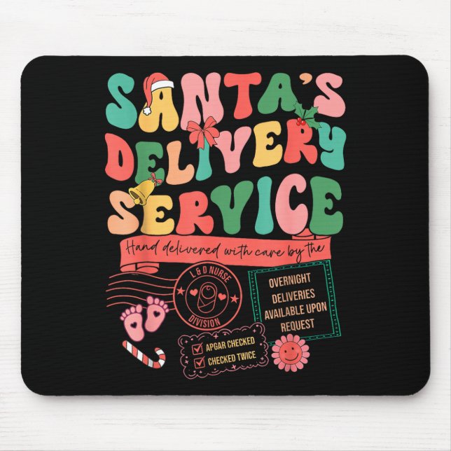 Christmas Santa's Delivery Service L&amp;d Labor D Mousepad (Vorne)