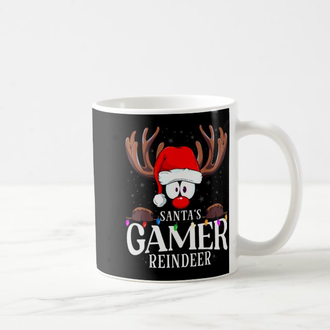 Christmas Santa's Gamer Reindeer Matching X-mas  Kaffeetasse (Rechts)