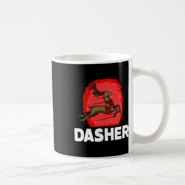 Christmas Santa's Reindeer Lazy Costume Dasher  Kaffeetasse (Rechts)